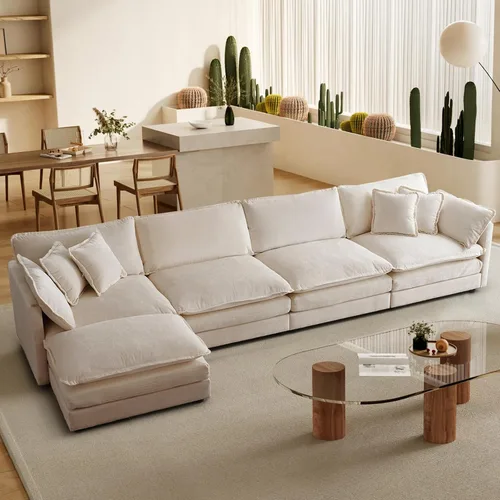 Miniatura 118 de SoarFlash Sofá modula, de felpilla, posición de en medio, beige