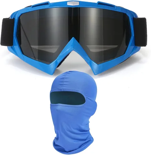 Miniatura 10 de Gafas de motocicleta con máscara facial, resistentes al viento, gafas de esquí de carreras de motocross, gafas protectoras de seguridad