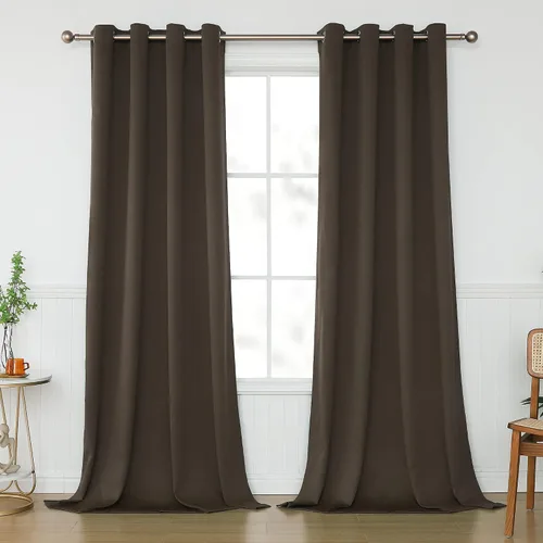 Miniatura 79 de KEQIAOSUOCAI Cortinas rosa bebé de 63 pulgadas para habitación de niñas - Con aislamiento térmico que oscurece la habitación, cortinas de ventana