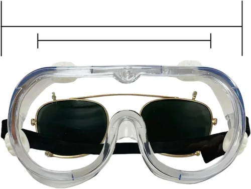 Miniatura 4 de KeeboMed Gafas de seguridad contra salpicaduras químicas/impactos, suaves, ajustables, 1 paquete