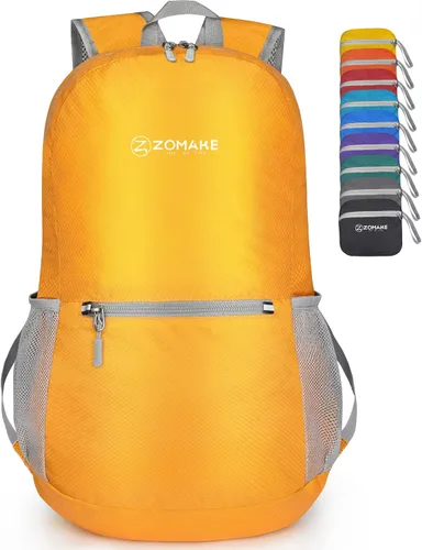 Miniatura 12 de ZOMAKE Mochila ultra ligera y compactable Mochila de senderismo resistente al agua, Mochila pequeña Mochila de camping al aire libre plegable y Negro
