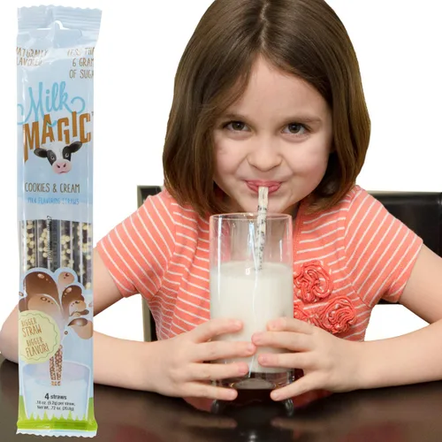 Miniatura 4 de Milk Magic Pajitas saborizantes de leche de galletas y crema, 0.18 onzas, 4