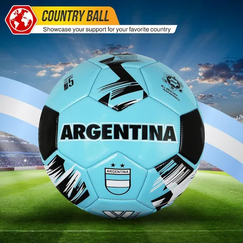 Miniatura 2 de Vizari Balón de Fútbol del Equipo Nacional - Balón de Fútbol de Cuero Sintético Duradero para Adultos, Niños y Jóvenes Cosido a Máquina con Diseño