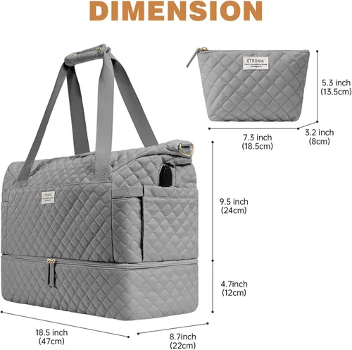 Miniatura 6 de Bolsos Weekender para mujer, Gris