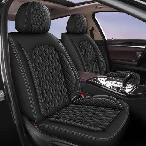 Miniatura 17 de DISUTOGO Fundas de asiento para Toyota 4Runner 2003-2024 2025: juego completo de fundas de asiento de automóvil impermeables de piel sintética