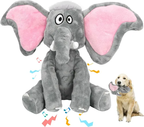 Miniatura 8 de Letsmeet Juguetes Grandes de Cocodrilo Chirriante para Perros, Juguetes Interactivos para Cachorros con Papel Arrerugado, Juguete de Tirones