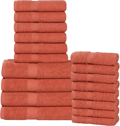 Miniatura 70 de Superior Juego de toallas surtidas de algodón de 6 piezas, incluye 2 toallas faciales, 2 manos y 2 toallas de baño, esenciales ligeros