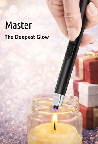 Miniatura 4 de REIDEA Encendedor Eléctrico S4, Encendedor de Velas USB Recargable con Interruptor de Seguridad, Encendedor Electrónico de Arco, Resistente al Negro
