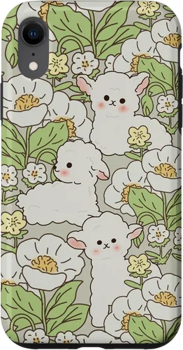 Miniatura 23 de Funda para iPhone 11 Pro Max con diseño de margaritas y cordero, flores de granjero