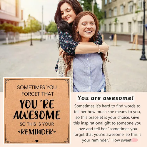 Miniatura 2 de UPROMI Pulsera para mujereshombres, regalos de cumpleaños para adolescentes, niñas, mujeres y ella