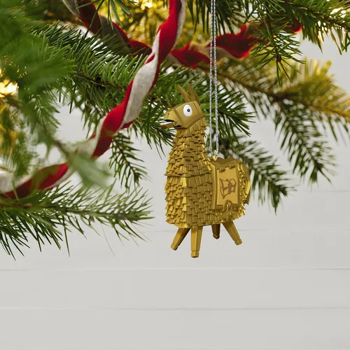Miniatura 6 de Hallmark Keepsake Adorno de Navidad 2022, llama de botín dorado de Fortnite