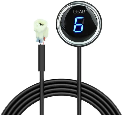 Indicador de engranaje redondo de motocicleta para Kawasaki Versys 650 1000 Er6n Er6f Ninja300 z250 z800 Z1000 Ecu Plug LED pantalla digital Azul