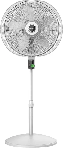 Miniatura 11 de Lasko EcoQuiet - Ventilador de pedestal oscilante con motor silencioso de corriente continua, 12 velocidades, temporizador de 8 horas, altura