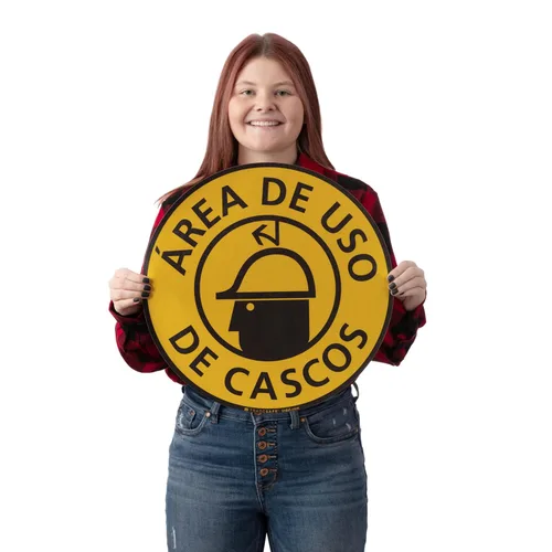 Miniatura 8 de TRADESAFE Adhesivo antideslizante para el suelo del área del casco español – Señal de precaución del Área de USO De Cascos, letrero de vinilo