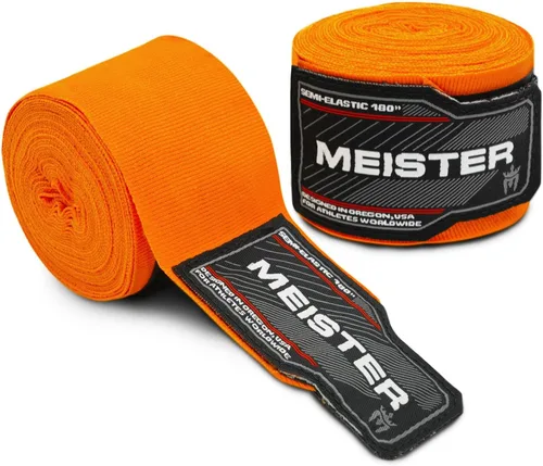 Miniatura 9 de Vendas para mano semielásticas de 180 pulgadas Meister Adult, vendas para MMA (artes marciales mixtas) y boxeo (par) todos