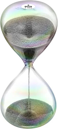 Miniatura 16 de Reloj de arena con temporizador de arena de 1 minuto con arena de color marrón, reloj de arena grande de 1 minuto, reloj de arena de 1 minuto