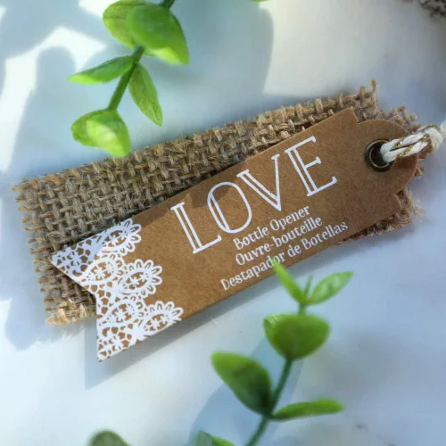 Miniatura 3 de Kate Aspen - Abridor de botellas antiguo "Love", color dorado