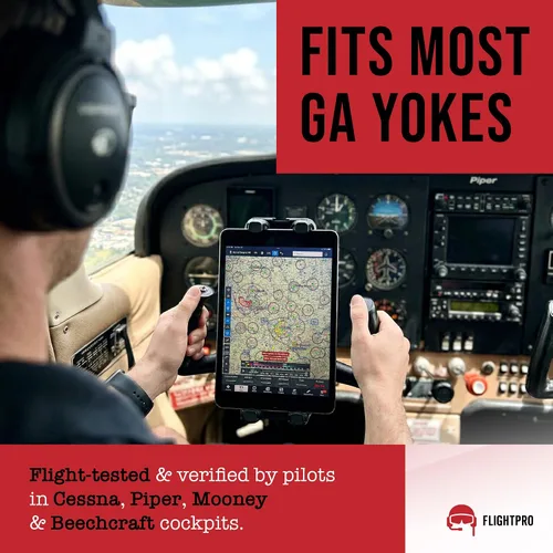 Miniatura 4 de FlightPro ProAviator - Soporte de yugo para iPad Pro 12.9", iPad mini y teléfonos, para pilotos