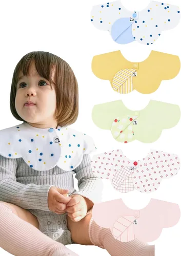 Miniatura 46 de Konny Baby Bib 3/5/7-Pack Set, 360 ° Rotate, Soft and Absorbent Drooling for Toddler Boys Girls Baby Essentials
