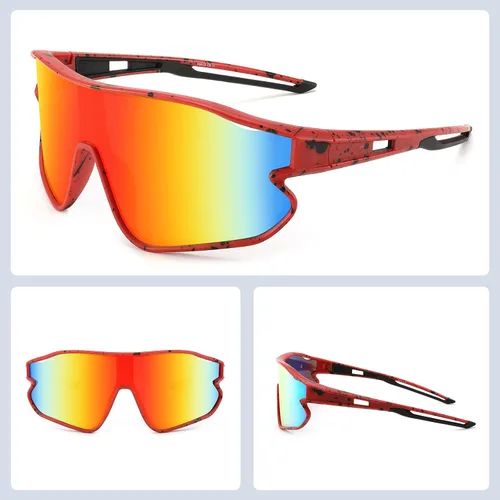 Miniatura 4 de WANWAN Lentes de sol juveniles, lentes de sol de béisbol para niños y niñas de 8 a 12 años, UV400, deportes, ciclismo, softbol