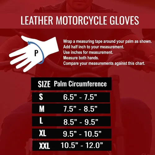 Miniatura 6 de Guantes de piel de anilina de vaca para motocicleta de hombre con control deslizante