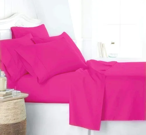 Miniatura 15 de KBC linen Juego de sábanas de lujo de 6 piezas para hotel, 100% algodón, sábana bajera ajustable de 21 a 24 pulgadas, sin arrugas, juego de ropa
