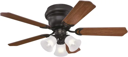 Miniatura 13 de Westinghouse Contempra Trio - Ventilador de techo de 42 pulgadas con luz, ventilador de techo de níquel cepillado para interiores para habitaciones