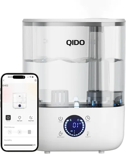 GTPLAYER Humidificadores inteligentes para recámara, 5L Humidificador de llenado superior super grande difusor de aceite esencial para bebé y