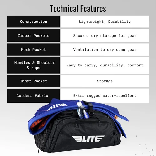 Miniatura 4 de Elite Sports Warrior Series bolsa de lona para boxeo, MMA, gimnasio y artes marciales