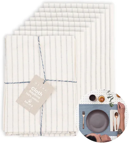 Miniatura 9 de MEEMA Servilletas de tela Servilletas de tela de algodón lavables hechas de materiales reciclados Juego de regalo de mesa de cocina 19.5 x