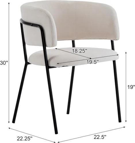 Miniatura 4 de Christopher Knight Home Juego de 2 sillas de comedor Nest, silla de cocina tapizada, silla de comedor con respaldo curvo, silla de comedor con marco