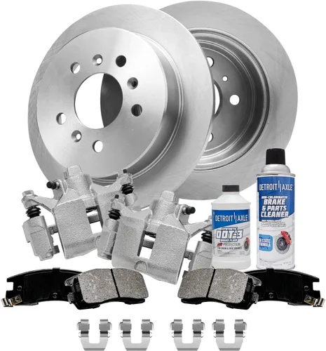 Miniatura 42 de Detroit Axle - Rotores de freno para Jeep Compass 2015-2022 Renegade 2016-2022 Fiat 500X 2016-2022, 2018, 2019, 2020, 2021. Reemplazo de rotores