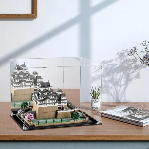 Miniatura 5 de Vitrina de acrílico transparente para figuras de acción con parte trasera espejada, caja de almacenamiento a prueba de polvo, estuche de vidrio