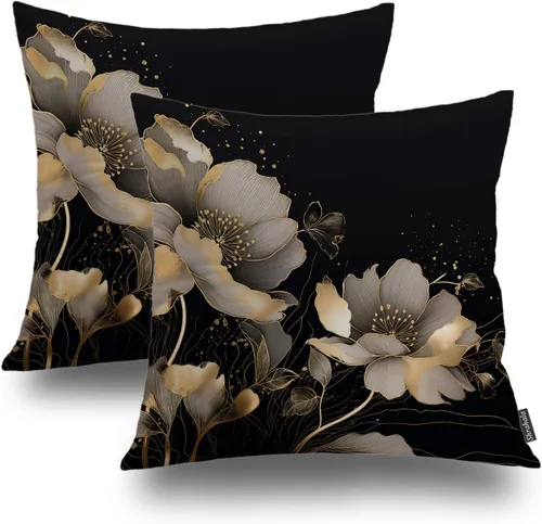 Miniatura 87 de Shrahala Funda de almohada decorativa de castillo oscuro de Halloween, casa con murciélagos de bruja, esqueleto, funda de almohada cuadrada mezclada