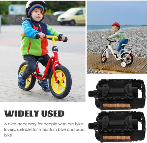 Miniatura 6 de Par de pedales de bicicleta para niños, 3.93 x 2.55 pulgadas, ligeros, antideslizantes, pedales de ciclismo para niños, bicicletas de montaña