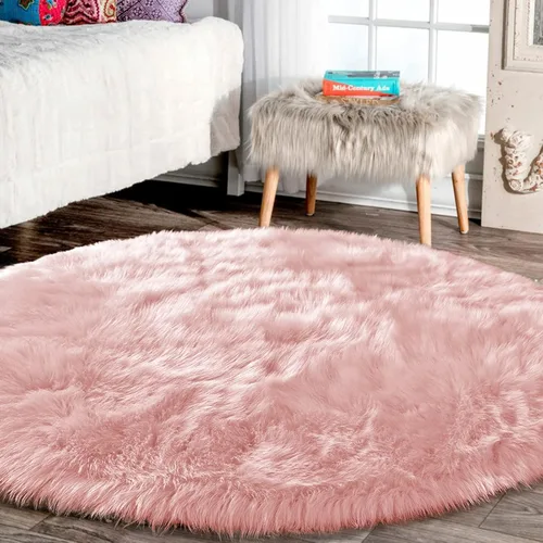 Miniatura 99 de Latepis - Tapete rectangular de piel sintética tipo lana de oveja suave, esponjosa y lavable para sala de estar, dormitorio, sala de juegos o Blanco