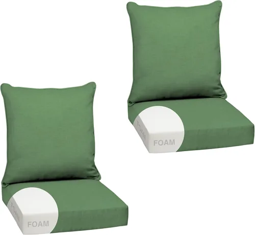Miniatura 16 de Arden Outdoor Deep Seat Cushion Set, 24 x 24 pulgadas, Cojín para exteriores resistente al clima, a la lluvia y a la decoloración para silla, sofá