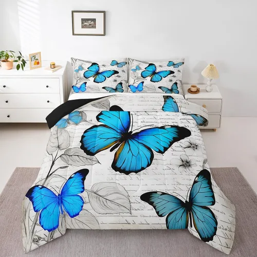 Miniatura 8 de Erosebridal Juego de edredón de robot tamaño Queen, juego de ropa de cama de decoración de robot espacial para dormitorio de niños y niños, juego