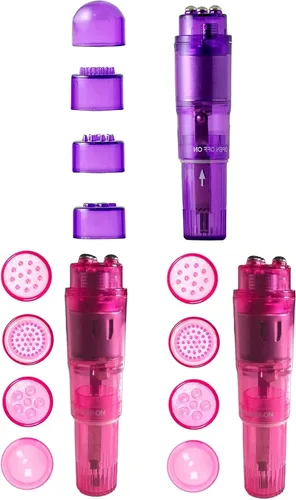 Miniatura 4 de Mini herramienta de masaje portátil pequeña con 4 cabezales, bolsillo masajeador para mujeres, cuello, hombro, cara, espalda, pies, músculos