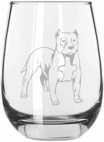 Miniatura 12 de Sakhalin Husky Dog - Copa de vino grabada personalizada de 15.25 onzas sin tallo
