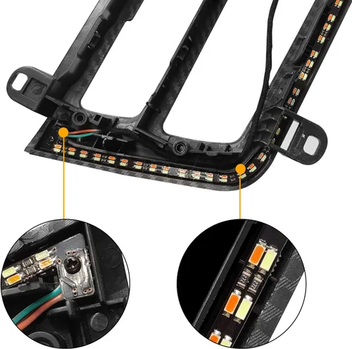 Miniatura 4 de Jaronx Compatible con Panel de Consola LED BMW Luz Ambiental para Serie 3 F30 F31 Serie 4 F32 F33, Panel de Control de Radio AC Luces Ambientales
