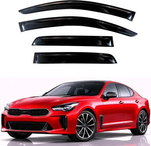 Miniatura 27 de KPY Visor de ventana compatible con Hyundai Tucson 2021-2025, 4 piezas de deflector de ventilación para ventana lateral, estilo Mugen, protector