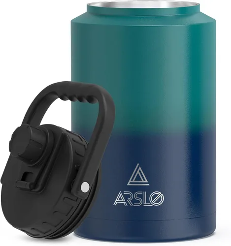 Miniatura 6 de Jarra Grande de Agua Aislada con Asa, Botella de Agua Aislada de Un Galón, Jarra de Agua de Acero Inoxidable de 1 Galón
