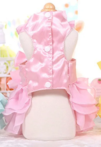 Miniatura 2 de Moda Vestido de Princesa de Chifón para Perro Dulce Cachorro para Perro EXTRAL Pequeño y Perro Pequeño Rosa M