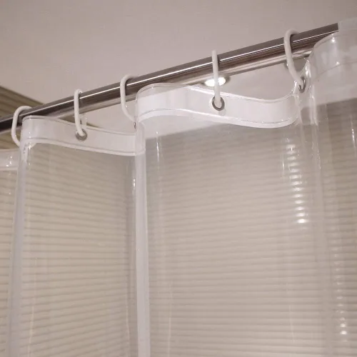 Miniatura 3 de AooHome Eva - Forro de ducha pequeño de 36 x 72 pulgadas, cortina de baño transparente de calibre 8 con ganchos, imanes inferiores, impermeable