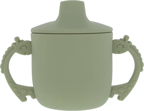 Miniatura 11 de Nuby Animal Friends Taza de silicona para beber - Taza para niños pequeños con un asa - 6+ meses - Ballena azul