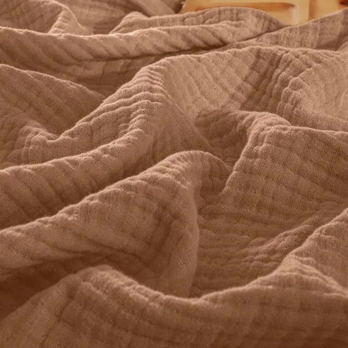 Miniatura 9 de PHF Manta de Muselina de Algodón 100%, Tamaño Queen 90"x90", Manta de Gasa Ligera de 4 Capas, Manta Minimalista Transpirable Suave como Nube para 02
