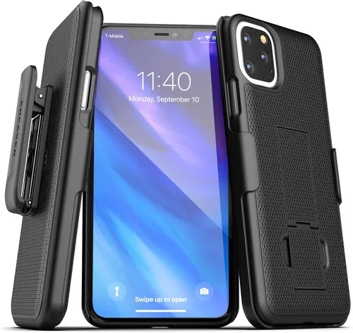Miniatura 13 de Encased Funda para cinturón iPhone 11 con clip (Serie DuraClip) Funda ultradelgada con funda (Negro)