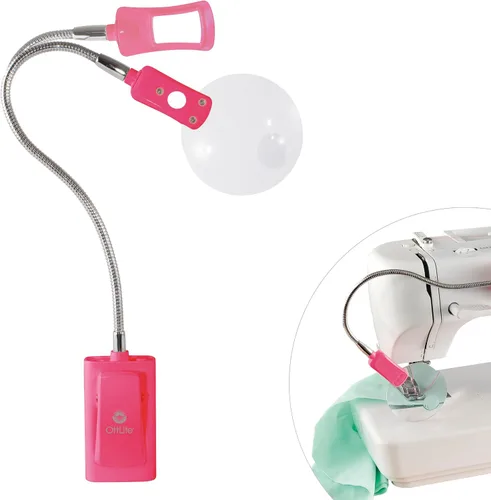 Miniatura 8 de OttLite Luz LED 2 en 1 para máquina de coser, lámpara de clip, lámpara de máquina de coser, lupa iluminada de grado óptico 3X, visor de puntos 5X