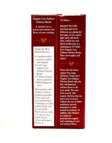 Miniatura 4 de Trader Joe's - Caldo de pollo orgánico bajo en sodio, 32 onzas líquidas